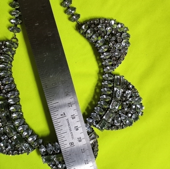 Baublebar goldtone rhinestone necklace statement runway - Picture 2 of 7